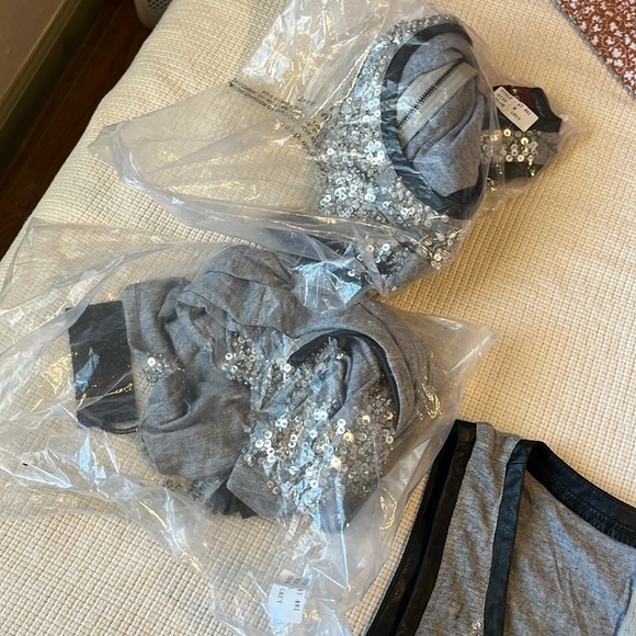 Revolve Line & Dot NWT Beaded Faux Leather Trim Tank Women's VARIOUS SIZES - Picture 3 of 3